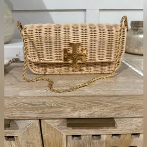 Tory Burch Raffia Wicker Clutch